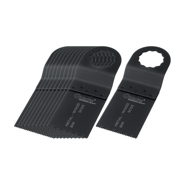 Qblades MultiZaagblad Bi-metaal 19tpi 34x40mm SC03-10+1ST