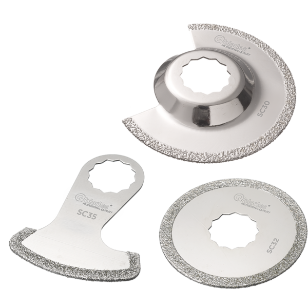Qblades MultiZaagbladenset Steen-Voeg Diamant SC48 SET 3ST