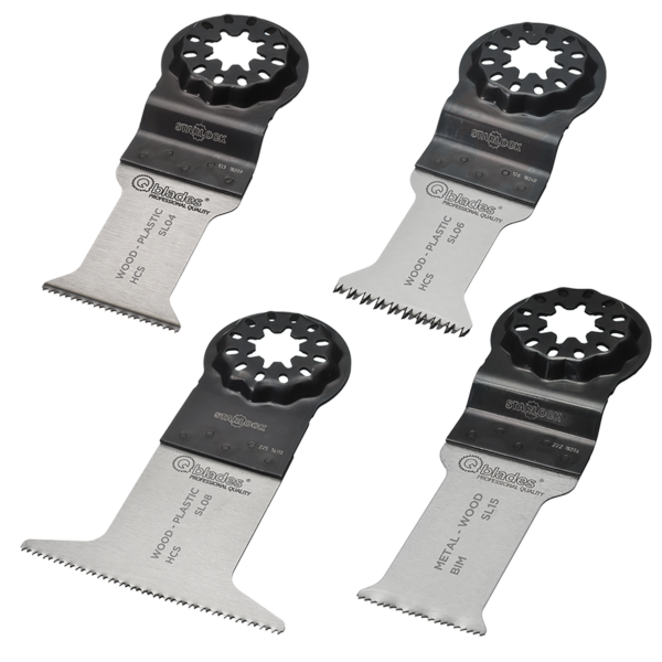 Qblades Starlock MultiZaagbladenset voor hout en metaal SL92 SET 4ST