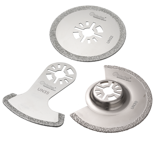 Qblades MultiZaagbladenset Steen-Voeg Diamant UN48 SET 3ST