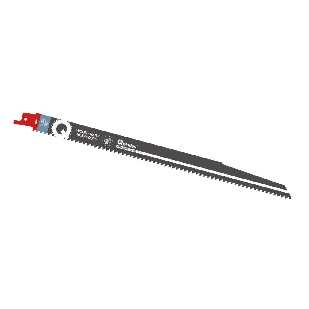 Qblades Reciprozaagblad Hout met spijkers, BIM, 6tpi – 302mm