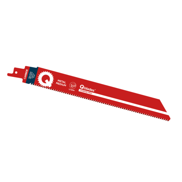 Qblades Reciprozaagblad Medium Metaal, Staal tot 8mm, CARB, 10tpi – 228mm, 50x longer life