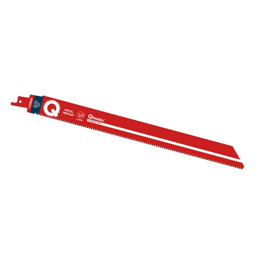 Qblades Reciprozaagblad Medium Metaal, Staal tot 8mm, CARB, 10tpi – 304mm, 50x longer life