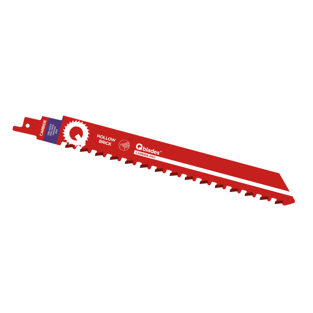 Qblades Reciprozaagblad Holle Steen, CARB, 2tpi – 240mm, 50x longer life