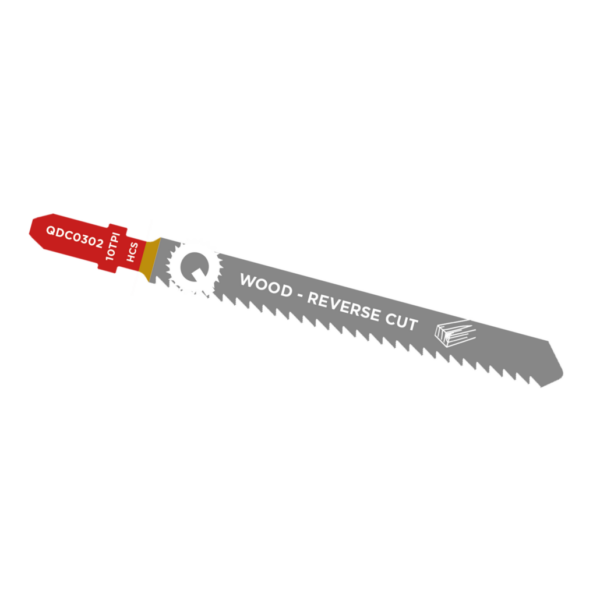 Qblades Decoupeerzaagblad Hout, Constructiehout, HCS, Reverse Cut, 10tpi – 100mm