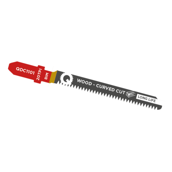 Qblades Decoupeerzaagblad Hout, Constructiehout, BIM, Curved Cut, 20tpi – 76mm