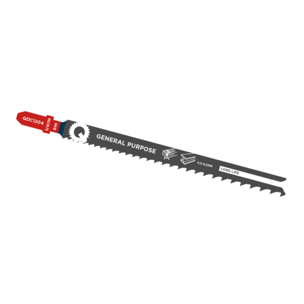 Qblades Decoupeerzaagblad Alleskunner, Hout met spijkers, Staal tot 9,5mm, BIM, 5/10tpi – 132mm