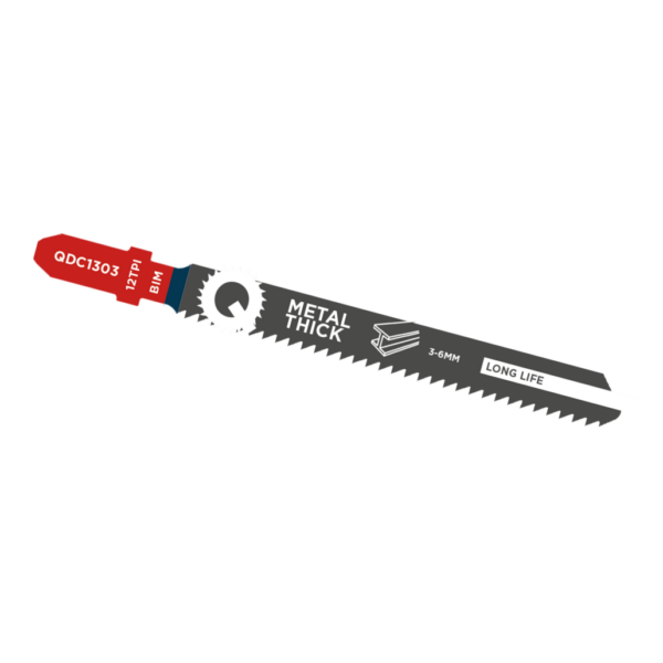 Qblades Decoupeerzaagblad Dik Metaal, Staal tot 6mm, BIM, 12tpi – 91mm