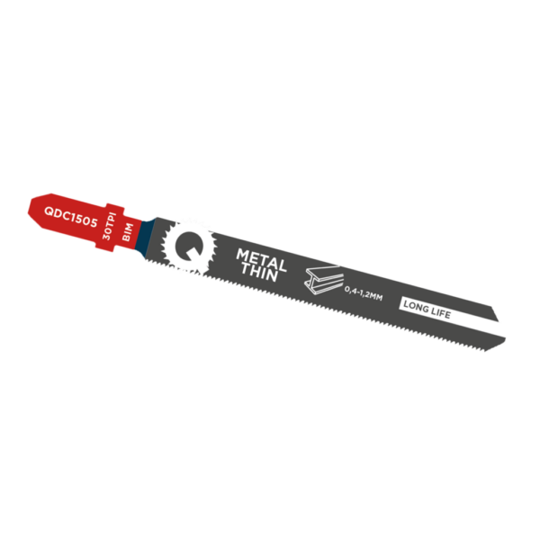 Qblades Decoupeerzaagblad Dun Metaal, Staal tot 1,2mm, BIM, 30tpi – 91mm