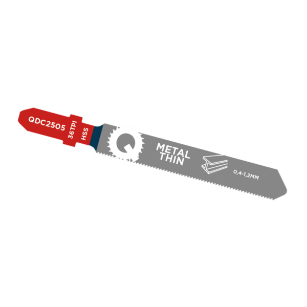Qblades Decoupeerzaagblad Dun Metaal, Staal tot 1,2mm, HSS, 36tpi – 76mm