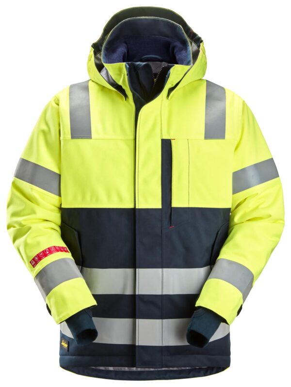 ProtecWork, Waterdichte, Isolerend Jack met Capuchon, High-Vis Klasse 3