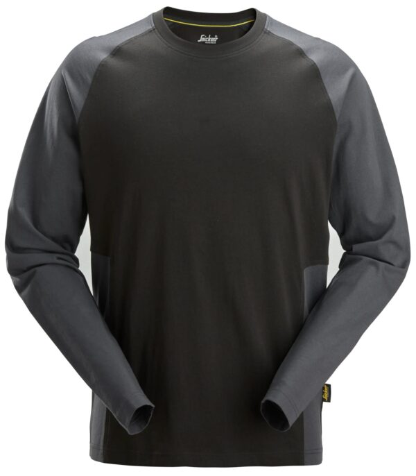 Tweekleurig T-shirt met lange mouwen