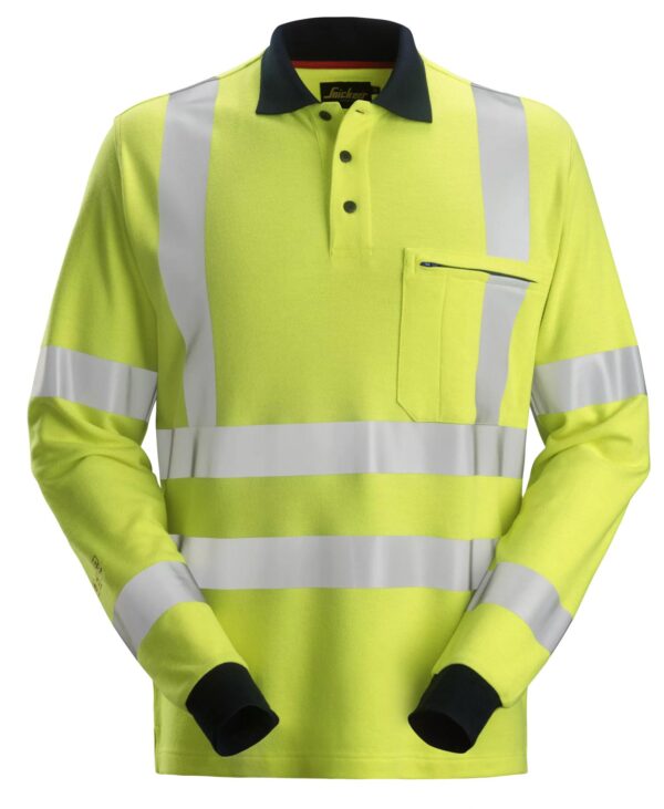 ProtecWork, Poloshirt met Lange Mouwen, High-Vis Klasse 3