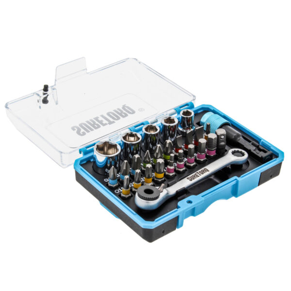 SureTorq 25 mm bitset met doppen, ratel en snelwisselhouder 27-delig