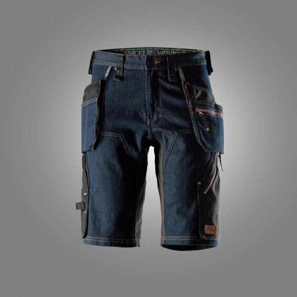 FlexiWork Denim Shorts met Holsterzakken