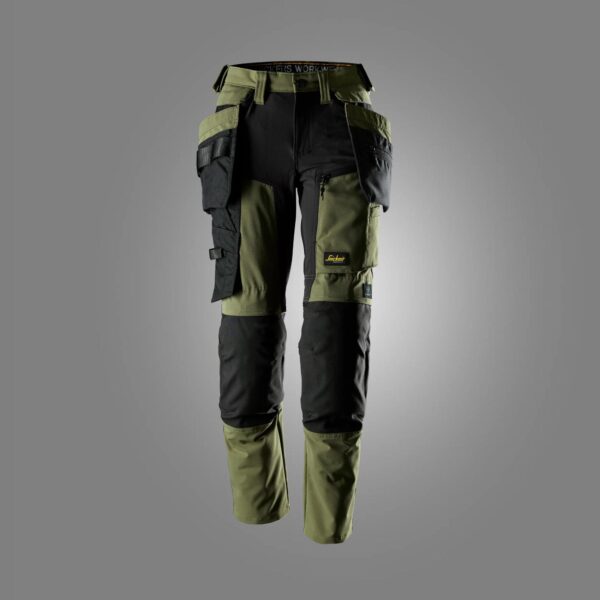 AllroundWork Dames Stretch Werkbroek met Afneembare Holsterzakken