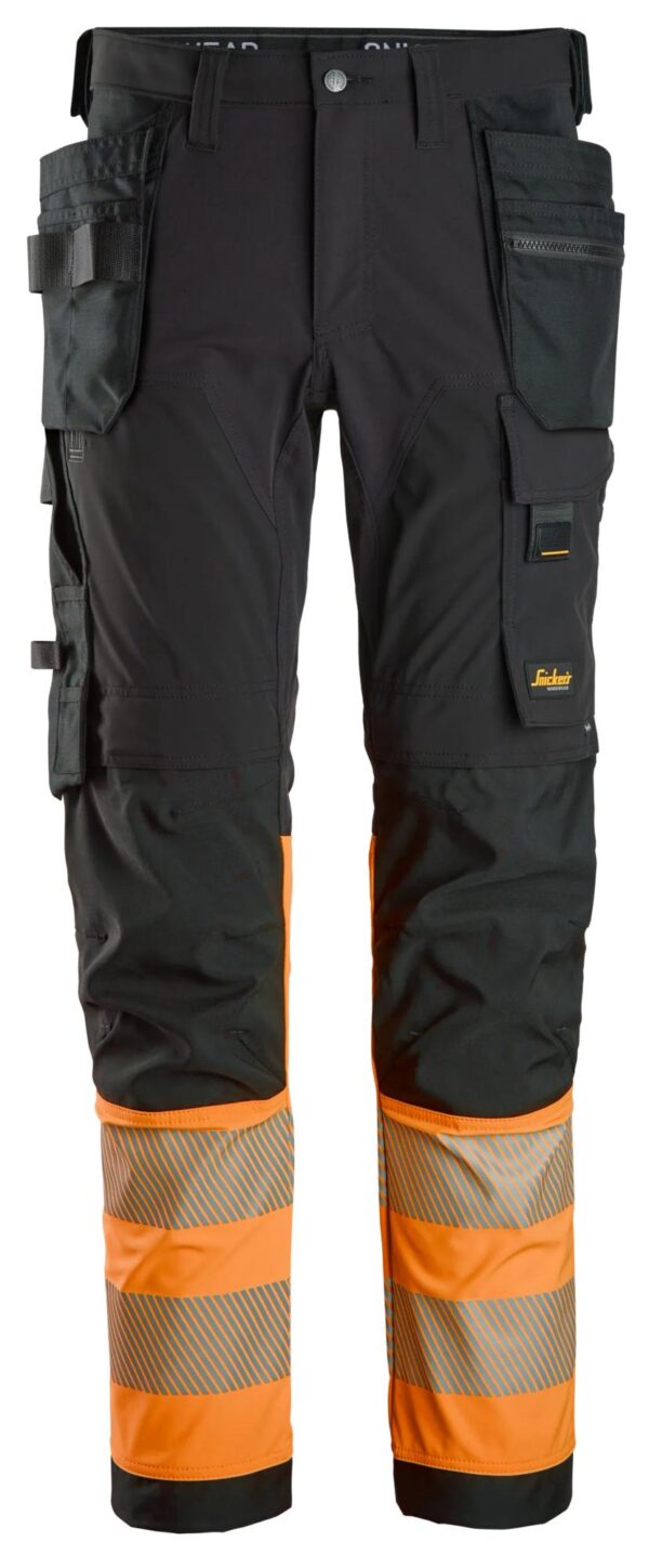 High-Vis, Klasse 1, 4-Way Stretch Werkbroek met Holsterzakken