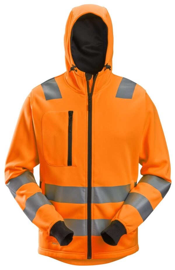 AllroundWork, High-Vis Hoodie met Rits KL2/KL3