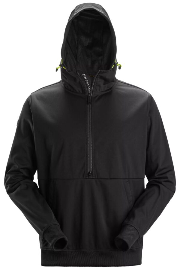 FlexiWork, Windblocker Stretch Hoodie met halve rits