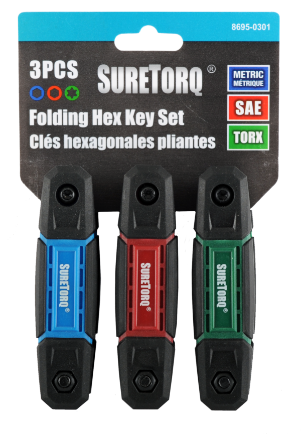 SureTorq 3 delige vouwbare sleutelset.