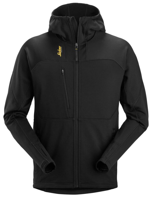 Thermische Body Mapping Fleece Hoodie met Rits