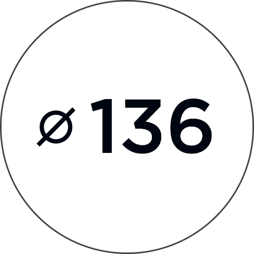 Diameter 136