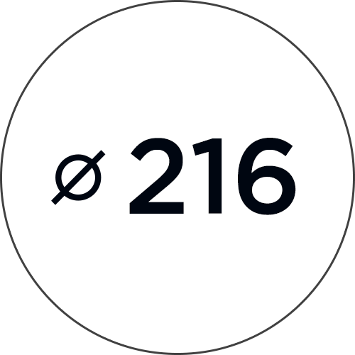 Diameter 216