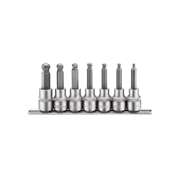 3/8" Bit doppenset kogelinbus 7 delig