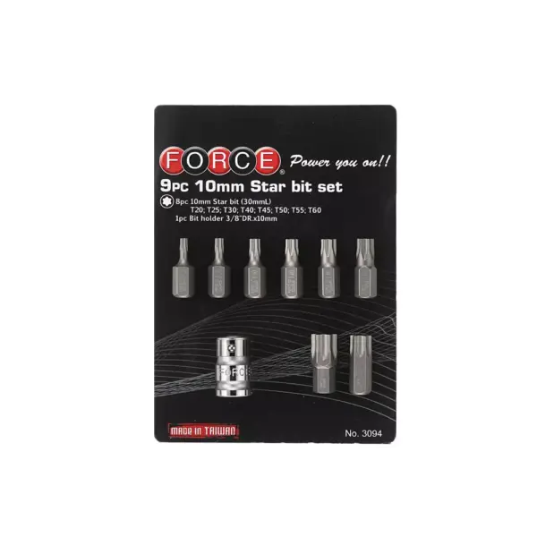 Bit set Torx 9 delig