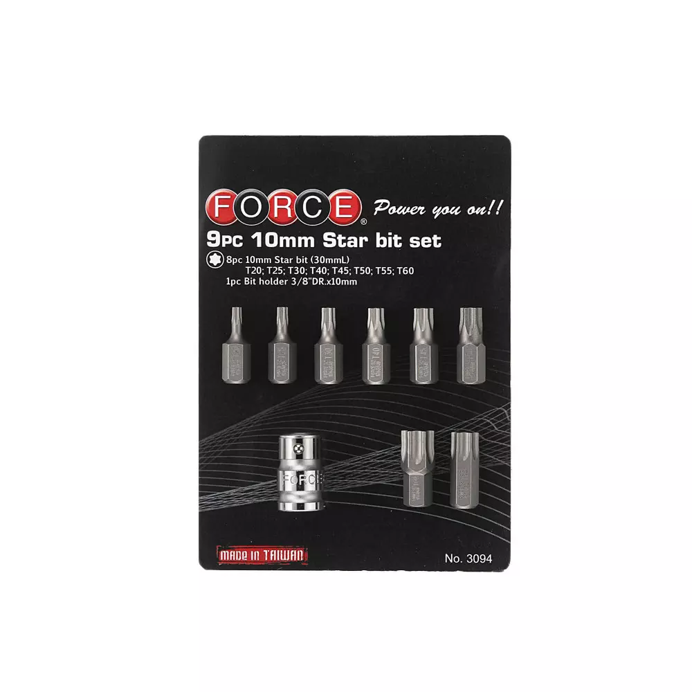 Bit set Torx 9 delig