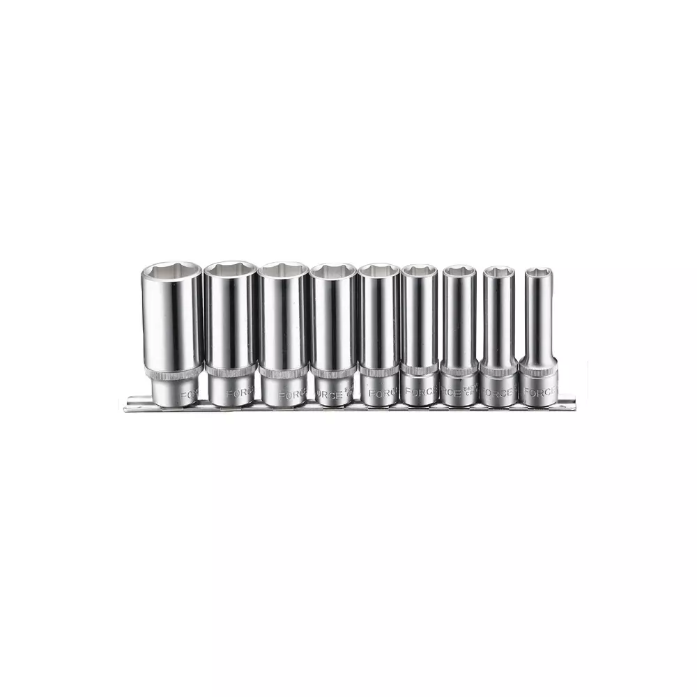 1/2'' Lange Doppen Set 6-kant 9-delig