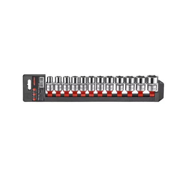 12-delige 1/2" 6-kant doppenset met flankprofiel