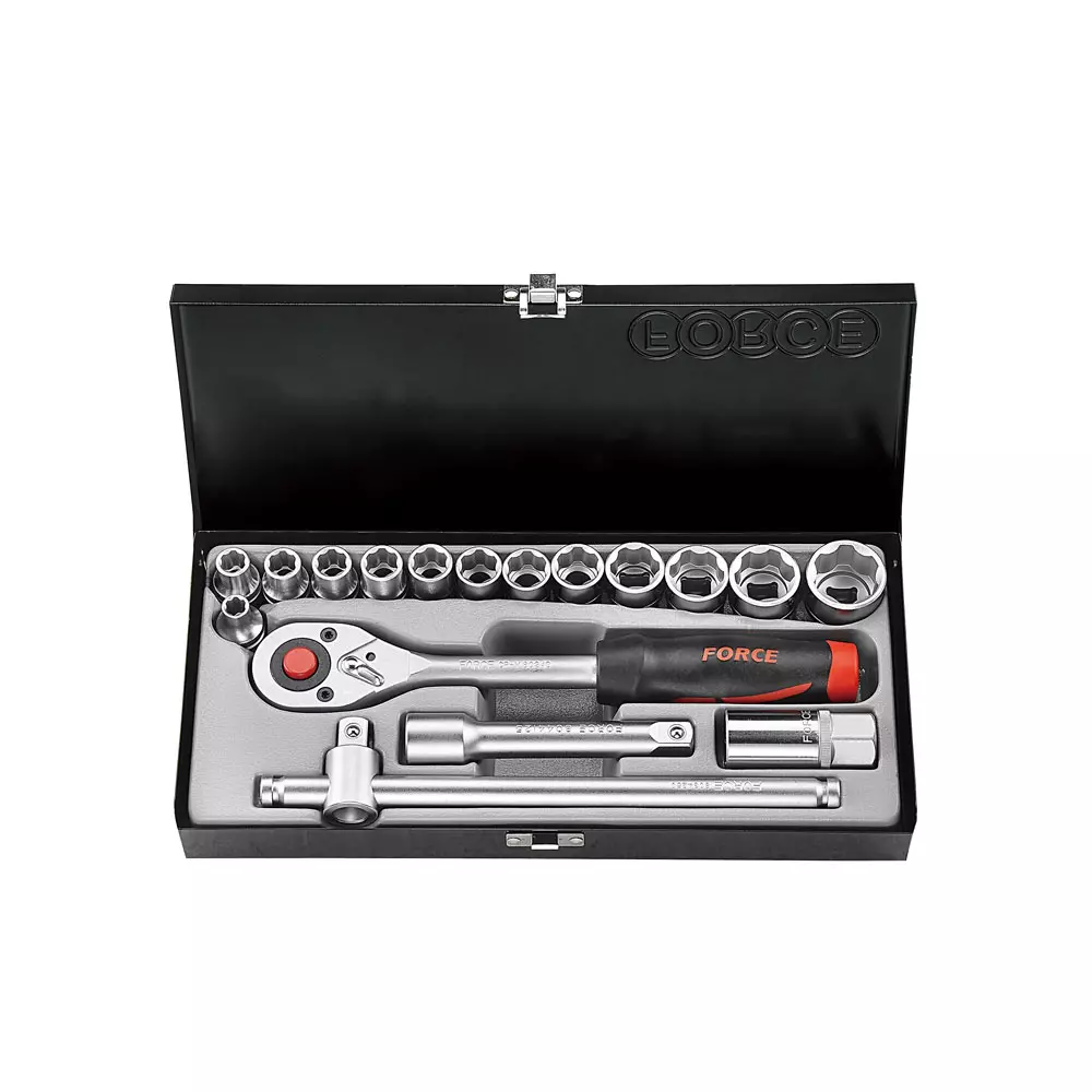 1/2" Doppenset Golf profiel 17 delig SKU