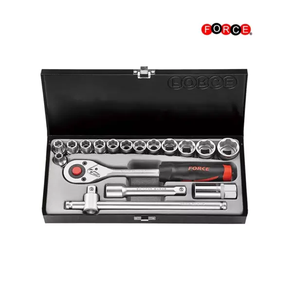 1/2" Doppenset Golf profiel SAE 17 delig