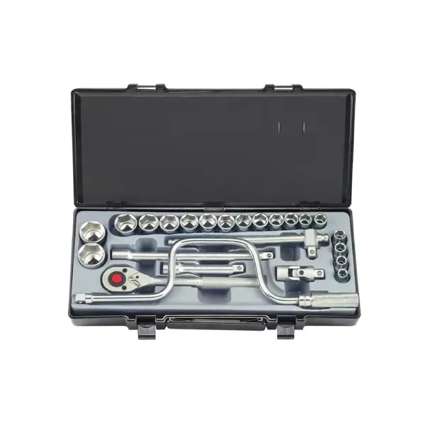 24-delige 1/2" 6-kant doppenset met flankprofiel