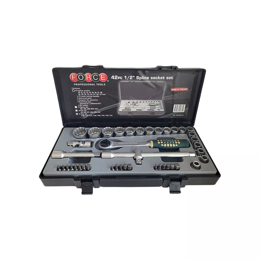 42-delige 1/2" Veeltand-combinatieset (72e ratelhendel)