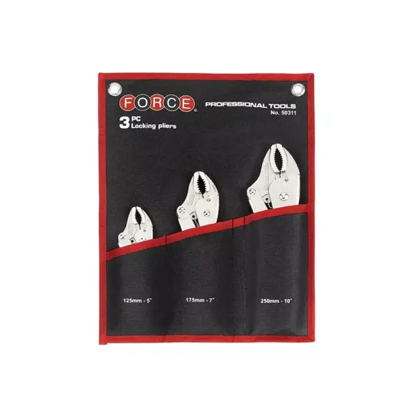 3-delige set griptangen (in stoffen tas)