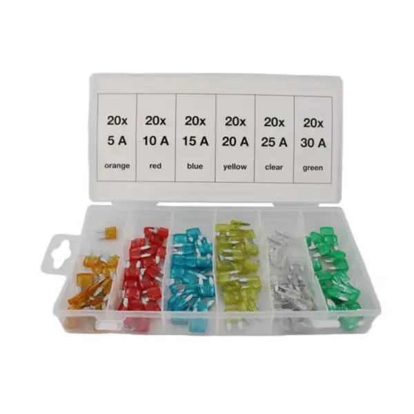 Assortiment Mini zekeringen 120 delig