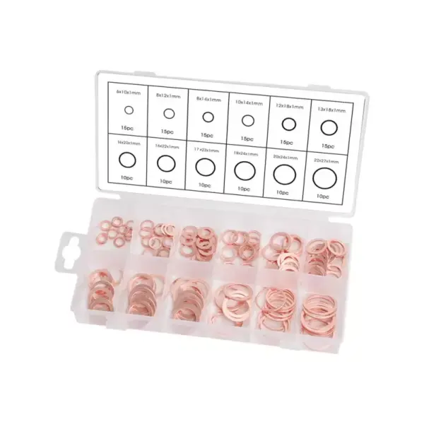 Koperringen assortiment 150 delig