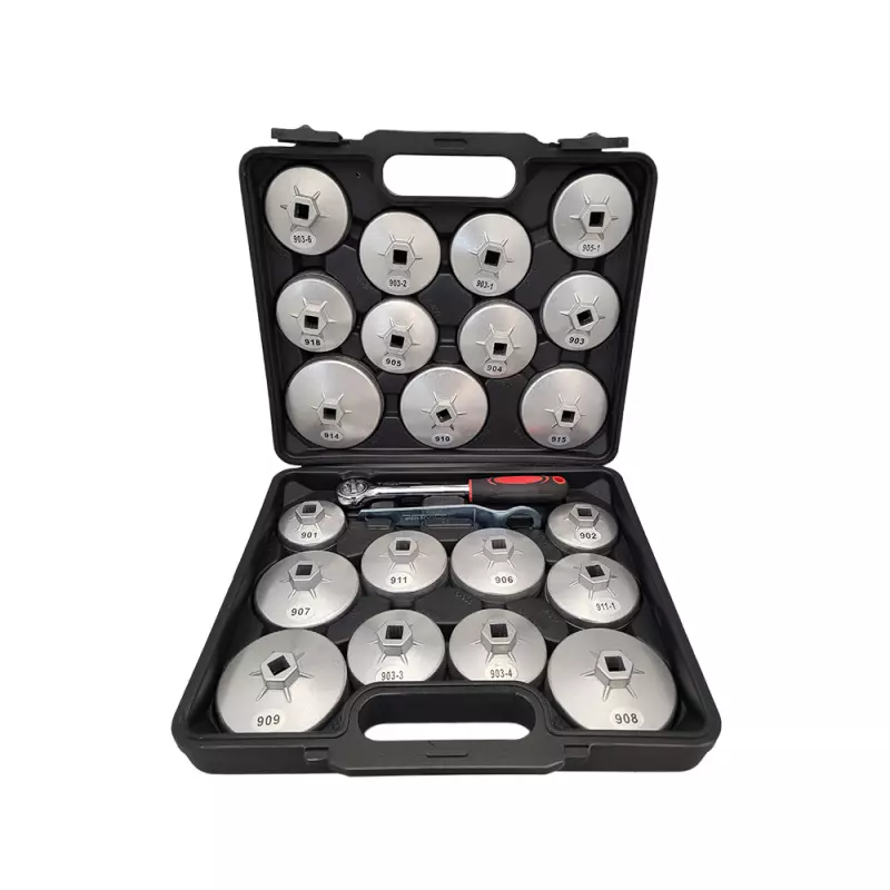 Oliefilter doppenset aluminium 23 delig