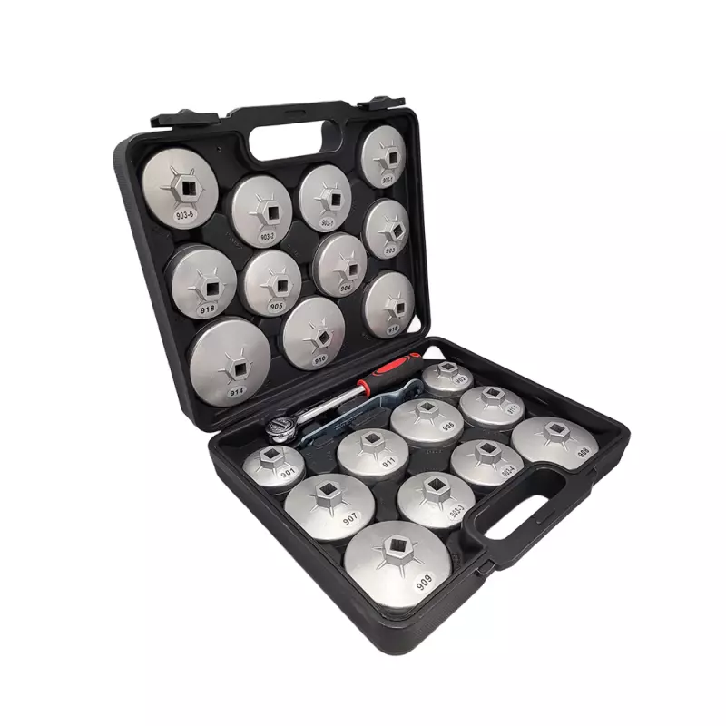 Oliefilter doppenset aluminium 23 delig