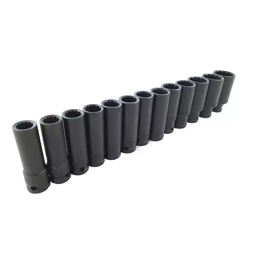 1/2'' Krachtdoppenset 12-kant 13 delig