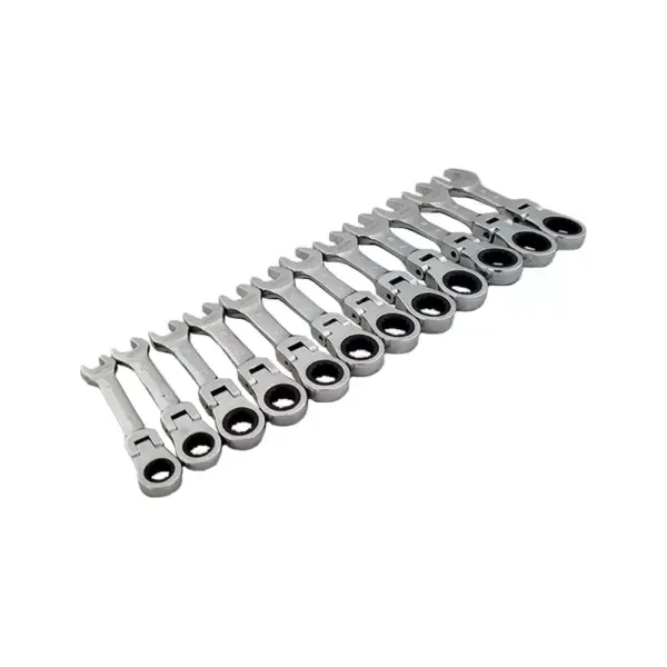 Ratelring-steeksleutelset extra kort 8 - 19 mm 12-dlg SKU